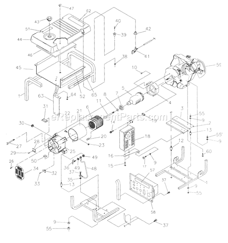 Page B Diagram and Parts List for 1017-0  Briggs and Stratton Generator